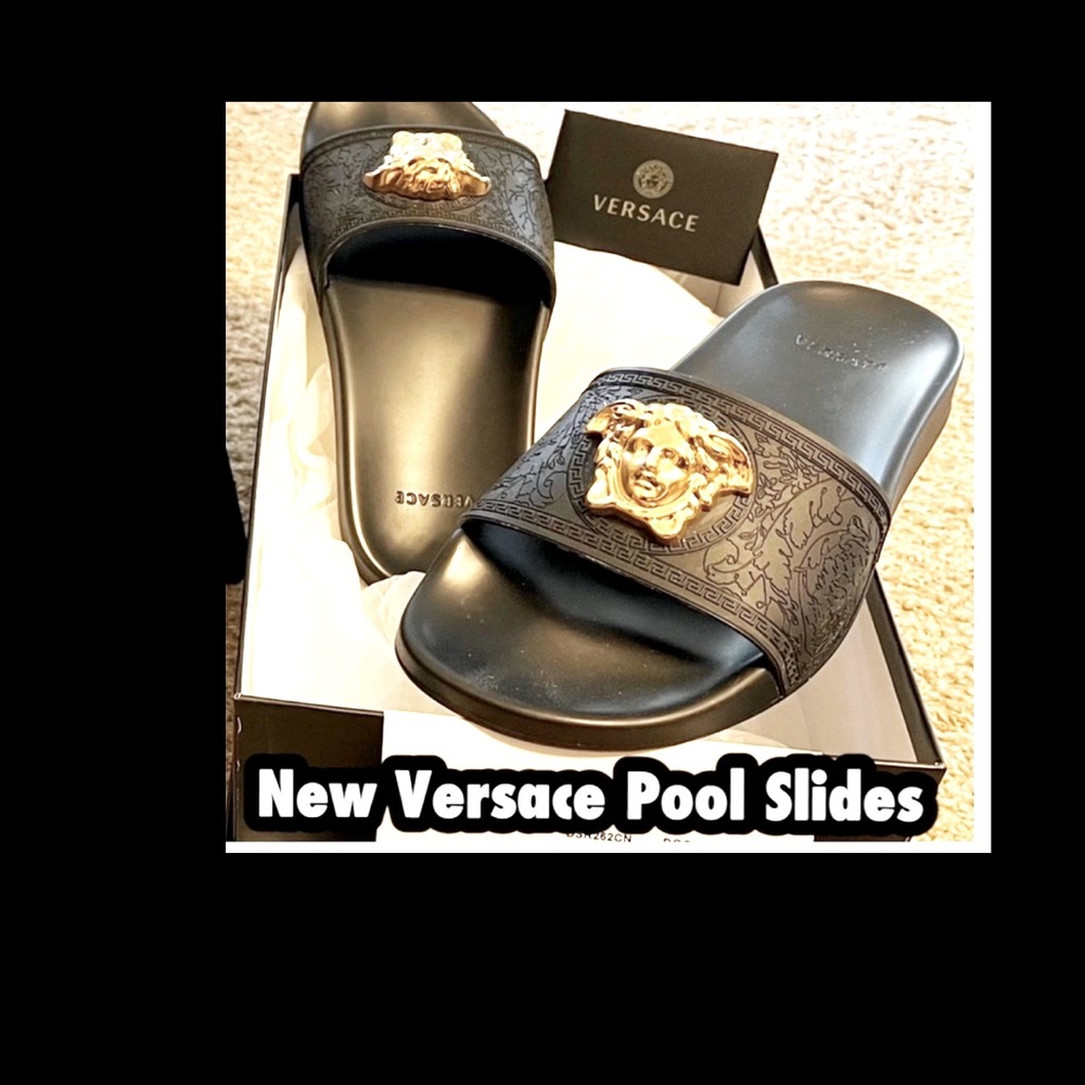 Authentic VERSACE POOL SLIDES